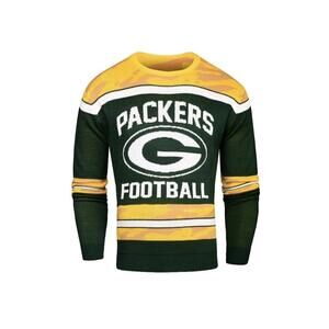 NFL Team Apparel Men's Sweater Green Bay Packets Yellow/Green Sz Small NWT!